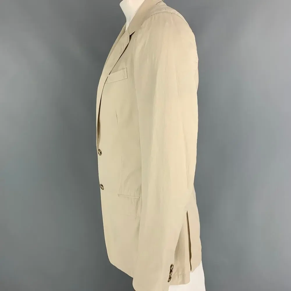MIU MIU Size 42 Beige Cotton Single Button Sport Coat
